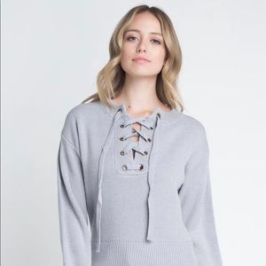 Women's Criss Cross Lace Up Pullover